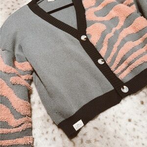 Simply Southern Pink and Gray Cardigan Sweater